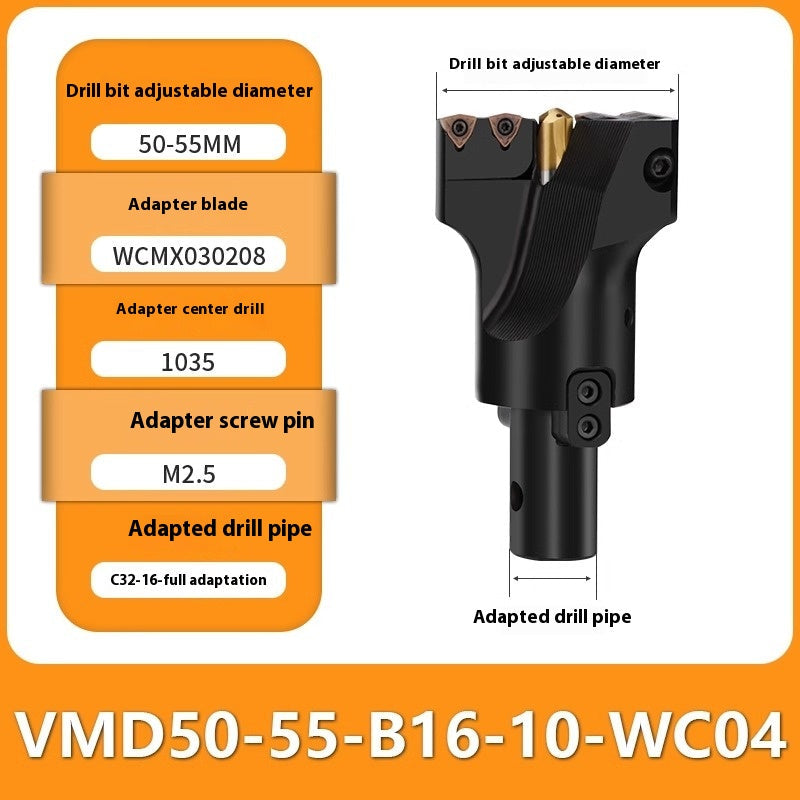 1148-Large hole centering drill deep hole machining u drill machining deep hole WMD indexable violent fast drill adjustable diameter Shandong Denso Pricision Tools Co.,Ltd.